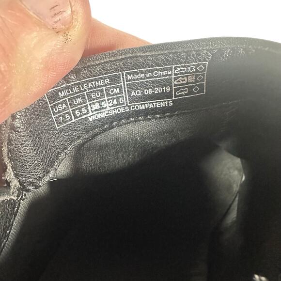 Vionic Millie Black Leather Ankle Boots Size 7.5 Orthotic Comfort Zip Booties - Picture 5 of 10